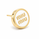 Miu Miu – Enameled Logo Stud Earrings - Image 3