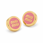 Miu Miu – Enameled Logo Stud Earrings - Image 2