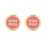 Miu Miu – Enameled Logo Stud Earrings